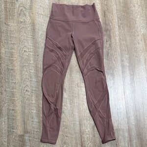 Lululemon lavender mesh High-Waisted Leggings with pocket
